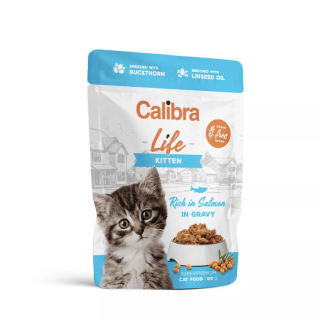 Calibra Cat Life kapsička Kitten Salmon in gravy 85g