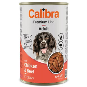 Calibra KONZERVA dog Adult Premium Kura & hovädzie 1240 g