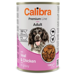 Calibra KONZERVA dog Adult Premium Telacia & kura 1240 g