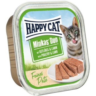 Happy Cat Minkas Duo Paté – Hydina & Jahňa 100 g