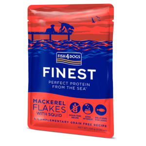 FISH4DOGS Kapsička pre psov Finest makrela s kalamárom 100g