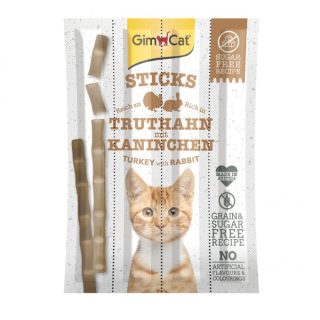 GIMCAT Sticks morka + králik 4ks
