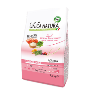 Unica Natura Mini Losos, ryža, zemi7,5kg