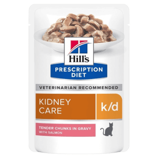 HILLS Diet Feline k/d KAPSIČKA Salmon NEW 12×85 g