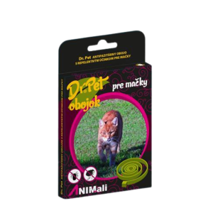 Obojok Dr.Pet pre mačky 43 cm antiparazitárny BIELY s repelentným účinkom (tick and flea repellent collar for cats)