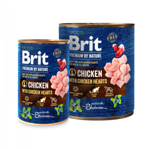 Konzerva Brit Premium by Nature Chicken & Hearts 400 g