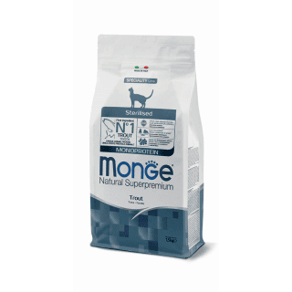 Monge Monoprotein Sterilised Cat Trout 37/12