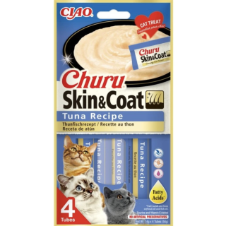 Pamlsok Inaba Churu Skin & Coat cat Tuniak 4 tuby 56 g