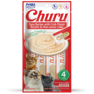 Pamlsok Inaba Churu Pyré cat Tuniak s krabou príchuťou 4 tuby 56 g