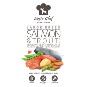 Dog’s Chef SALMON & TROUT WITH SWEET POTATO AND ASPARAGUS Large Breed