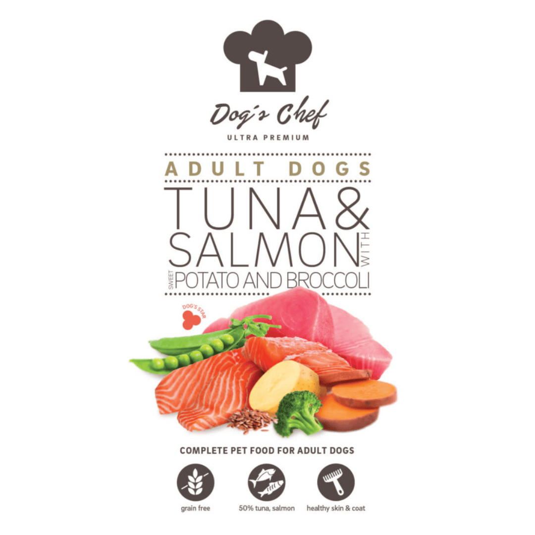 Dog’s Chef TUNA & SALMON WITH SWEET POTATO AND BROCCOLI