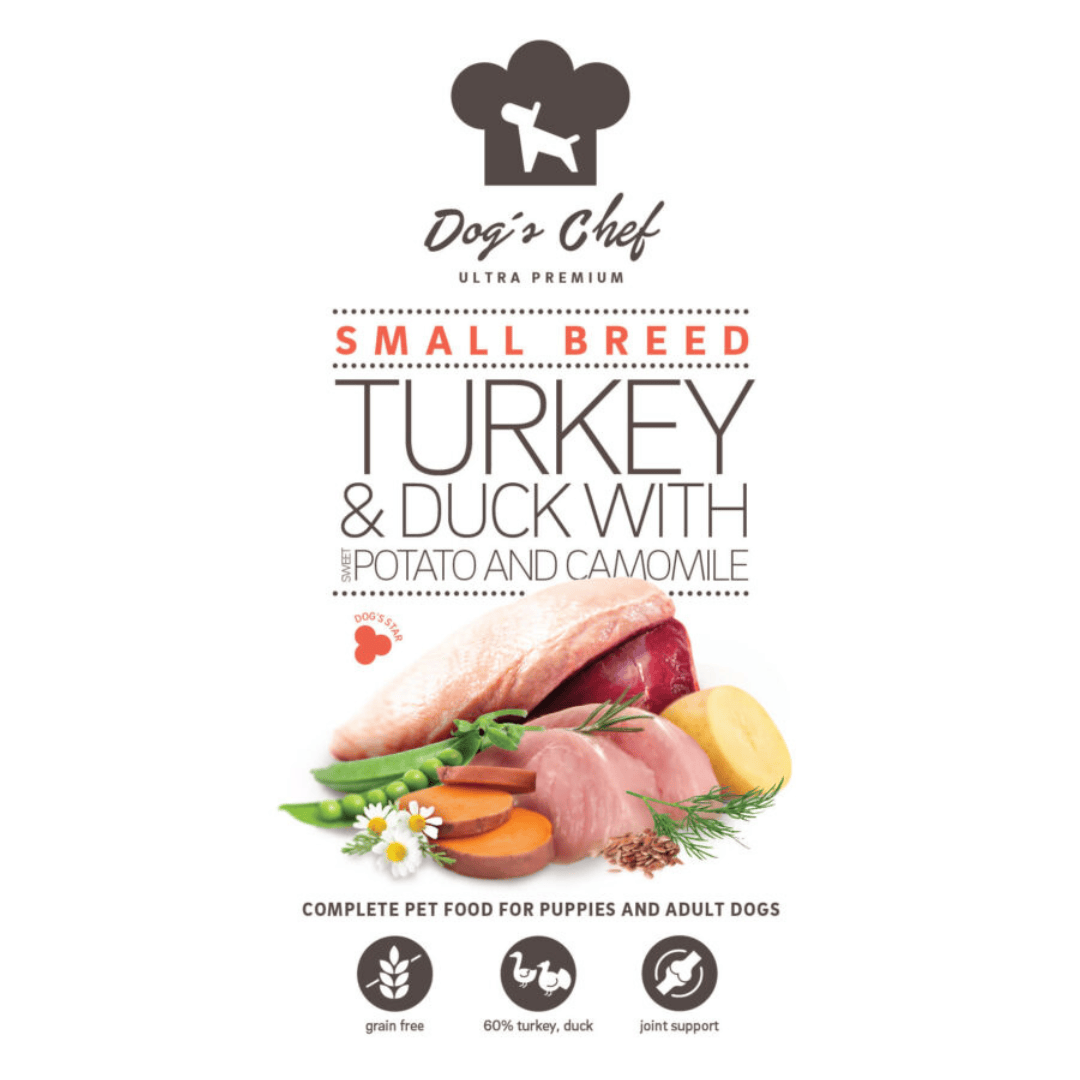 Dog’s Chef TURKEY & DUCK WITH SWEET POTATO AND CAMOMILE Small Breed