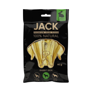 Pamlsok Jack králičia koža 90 g